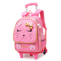 Children's Two-three-wheel Trolley Schoolbag Detachable