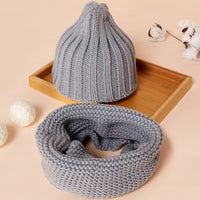 New Warm Children's Hat And Bib