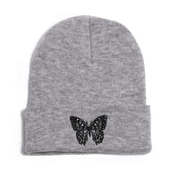 The New Butterfly Print Knitted Hat