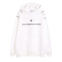 Metal Aircraft Buckle Hooded Men's Sweater