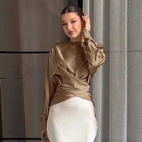 Women's Round Neck Top Simple Graceful