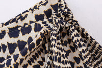 American-style Women's Double-breasted Printed Dress