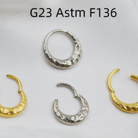 Titanium Alloy ASTM F136 Concave-convex Nose Ring