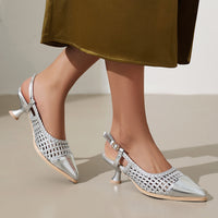 Summer New Cat Heel Hollow Professional Women's Shoe
