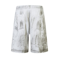 Men Punk Ripped Distressed Straight Shorts