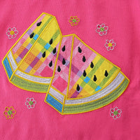 Girls' Fashion Casual Embroidered Short Sleeve Suit