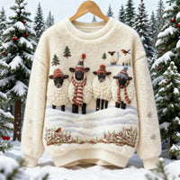 Digital-printed Christmas-patterned Women's Flannel Hoodie