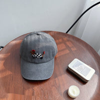 Washed Distressed Baseball Cap For Women