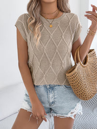 Knot Bat Sleeve Casual Loose Knit Sweater