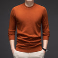 Solid Color Men's Round Neck Long Sleeve Autumn And Winter Leisure Sweater