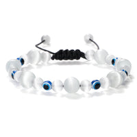 Evil Blue-Eyed Beaded Braided Bracelet