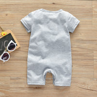 Monogrammed Cotton Short-sleeved Full-body Hacihah Style