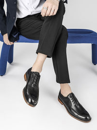 Low-cut Business Dress Shoes British Retro Polished Color