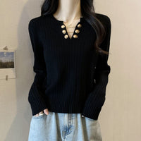 Women's Autumn New Slimming Sweater Youthful Long Sleeve Top