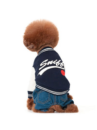 Pet Dog Cat Sweater Printed Baseball Uniform
