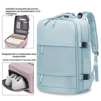 Mens Casual Travel Waterproof Laptop Backpack With Dry-Wet Separation