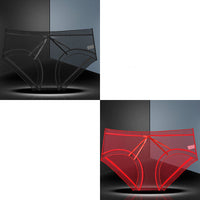 Full Transparent Panties Women's Mesh Lace Mid-waist Large Size