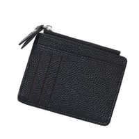 Women's Bag Holder Zipper Solid Color Lychee Pattern Business Cards