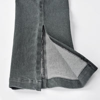 Lace-up Zip Denim Jumpsuit Women