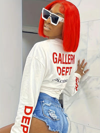 Springautumn T-shirt With Letter Print Base-layer Top
