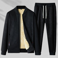 Mens Stand-Up Collar Sportswear Casual Two-Piece Set
