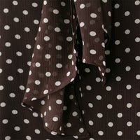 Polka Dot Long-Sleeve Shirt With Bow