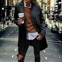 Casual Jacket Loose Commuter Multi-color Overcoat For Women