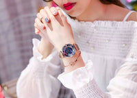 Women's Waterproof Magnetic Mesh Strap Watch
