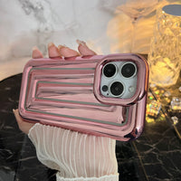 Electroplated Stripe Phone Case Is Simple