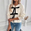 Knitted Cardigan Women's Lace-up Twist Simple Sweater