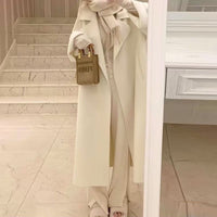 Mid-length Fall Winter Fashion Socialite Below-the-knee Coat