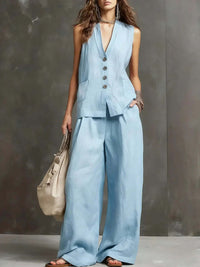 Seasonal Laid-back Linen Suit