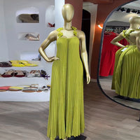 Sweet And Fresh Strapless Backless Pleated Maxi Dress
