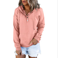 Loose-fitting Casual Long-sleeve Hoodie With A Drawstring And Pockets