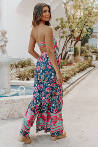 Ladies Fashion Print Sexy Beach Jumpsuit