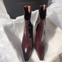 Women's Fashion Patchwork Retro Ankle Boots