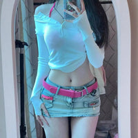 Retro Denim Skort For Summer Womens Design