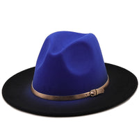 Autumn Winter Spray Painted Wool Jazz Hat
