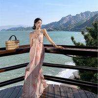 Beach-style Floral Dress For Women