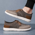 Men's Laceless Canvas Shoes Lightweight Breathable Plus Size Social Casual Men's Shoes