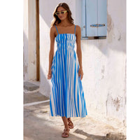 Printed Vacation-Style Midi Dress For Women