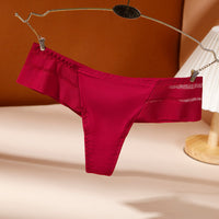 Women's Ice Silk Seamless Low Waist Women's T Pants