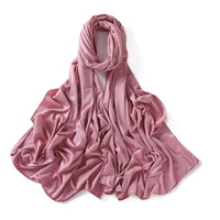 56 Colors Solid Color Modal Scarf Small Size Monochrome Jersey Veil Mercerized Cotton Scarf