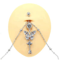 Crystal Butterfly Belly Chain Waist