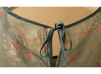 Summer Artistic Vintage Floral Cotton And Linen Shirt