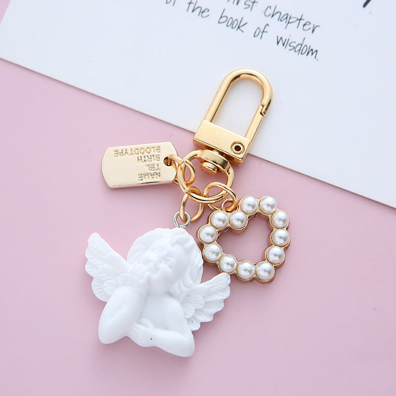 Headset Pendant Retro Baroque Angel Keychain