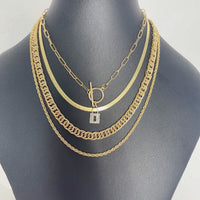 Hip Hop Retro Snake Chain Multi-layer Necklace