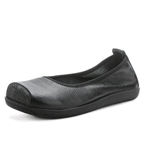 First Layer Cow Autumn Leather Shoes Flat Heel Comfort