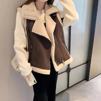 Western Style Berber Fleece Coat Motorcycle Vest