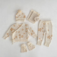Jacquard Gown Coat Knitted Trousers Hat Socks Suit